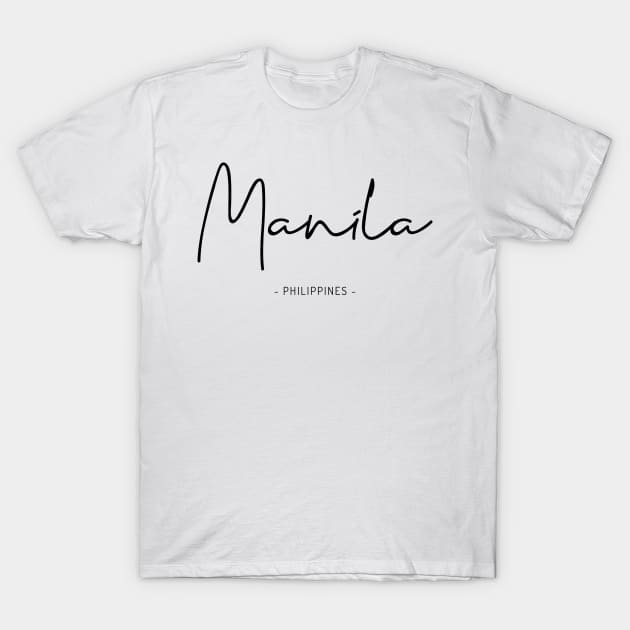 Manila, Philippines Design (BLACK PRINT) T-Shirt by Krizelle Flores